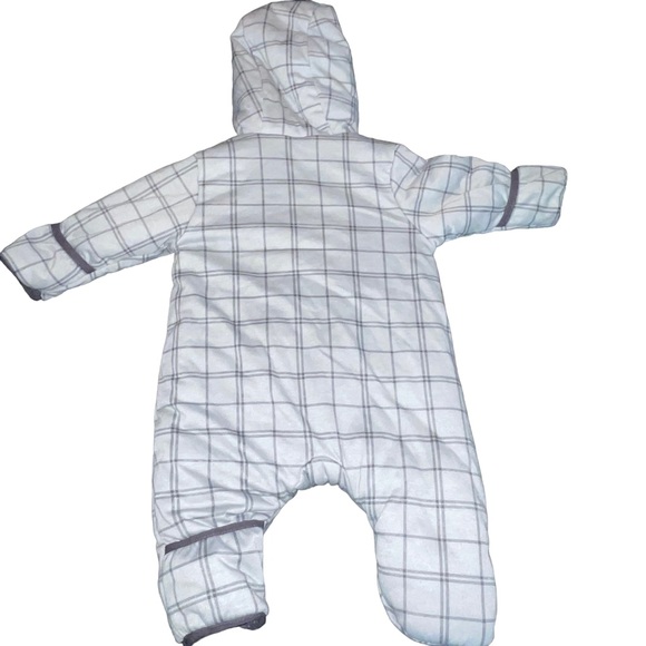 Gymboree Infant Bunting Snowsuit Boys 3/6 Months Grey Fleece Lined Zippered Warm - Picture 5 of 6